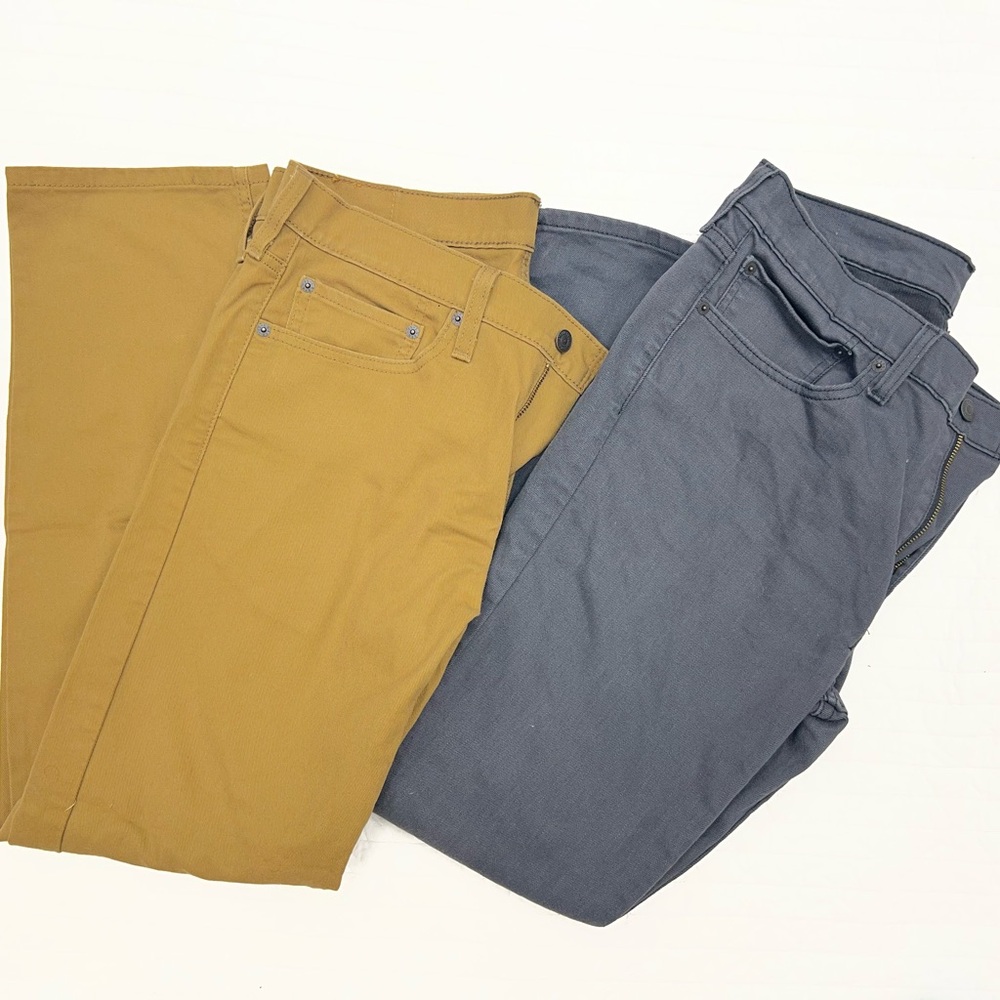 Men's Levi’s 513 slim straight fit- size 34 X 30 - Dark Gray and Tan
